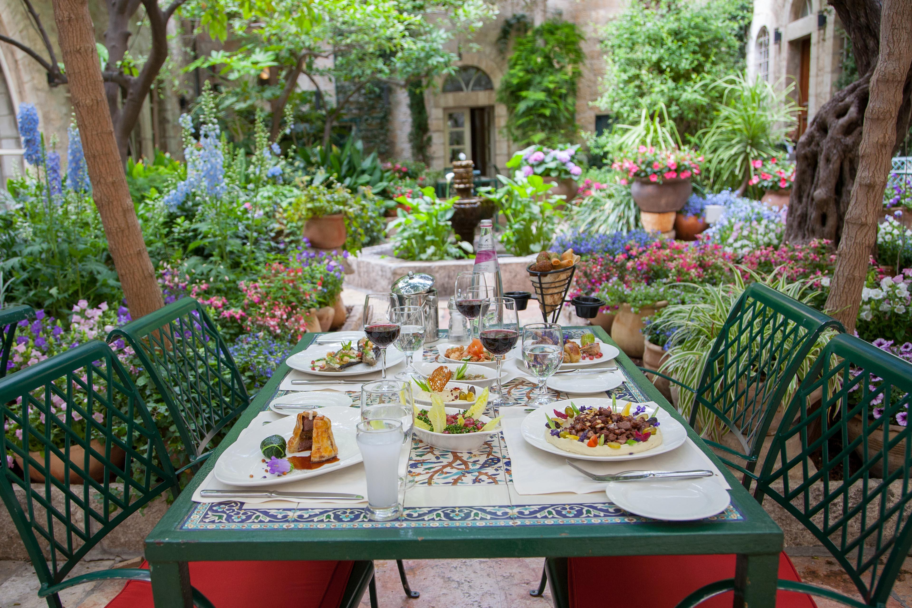 The American Colony Hotel - Small Luxury Hotels Of The World Jerusalem Exterior photo A table set for dinner