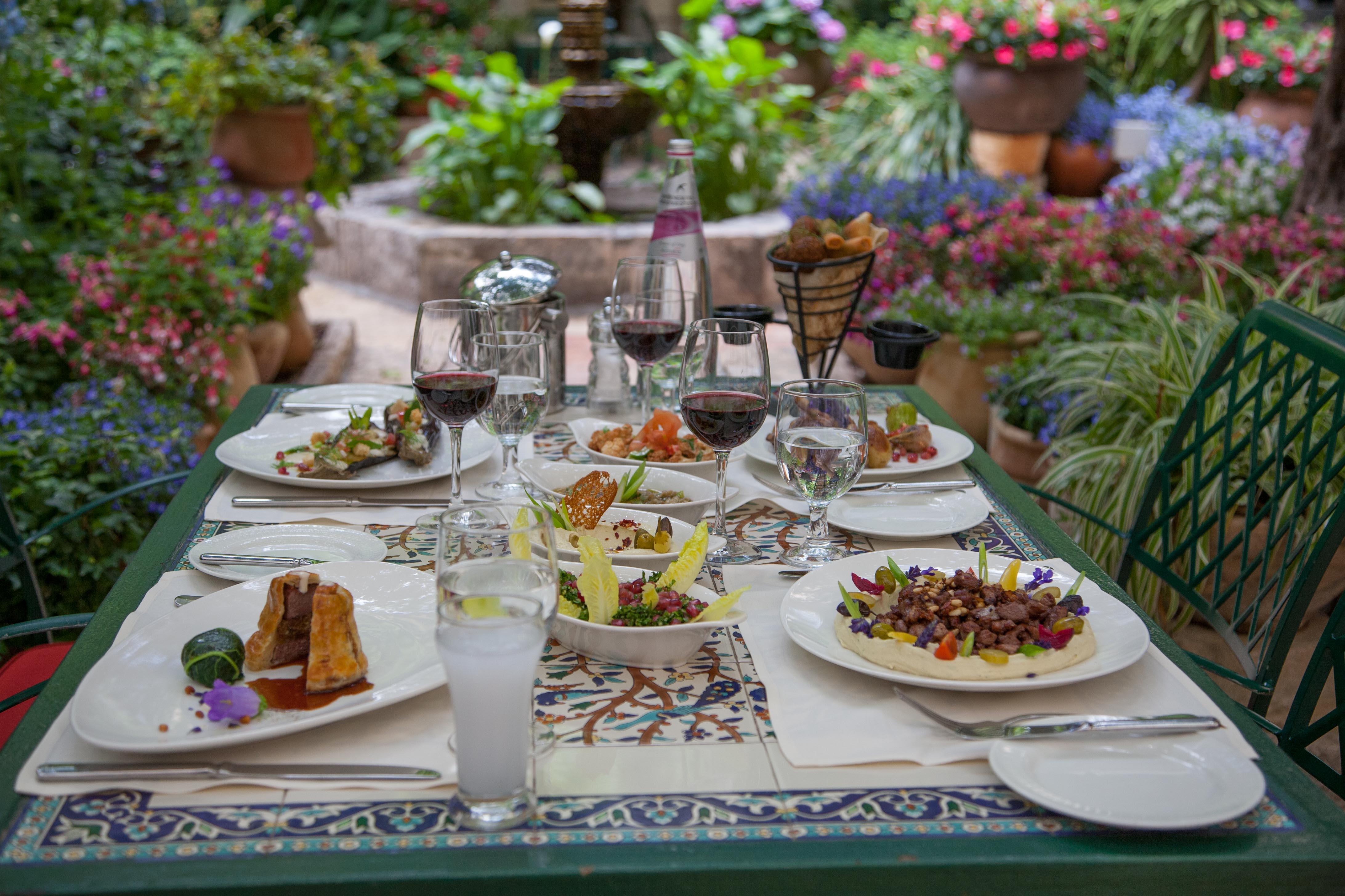 The American Colony Hotel - Small Luxury Hotels Of The World Jerusalem Exterior photo A table at the restaurant