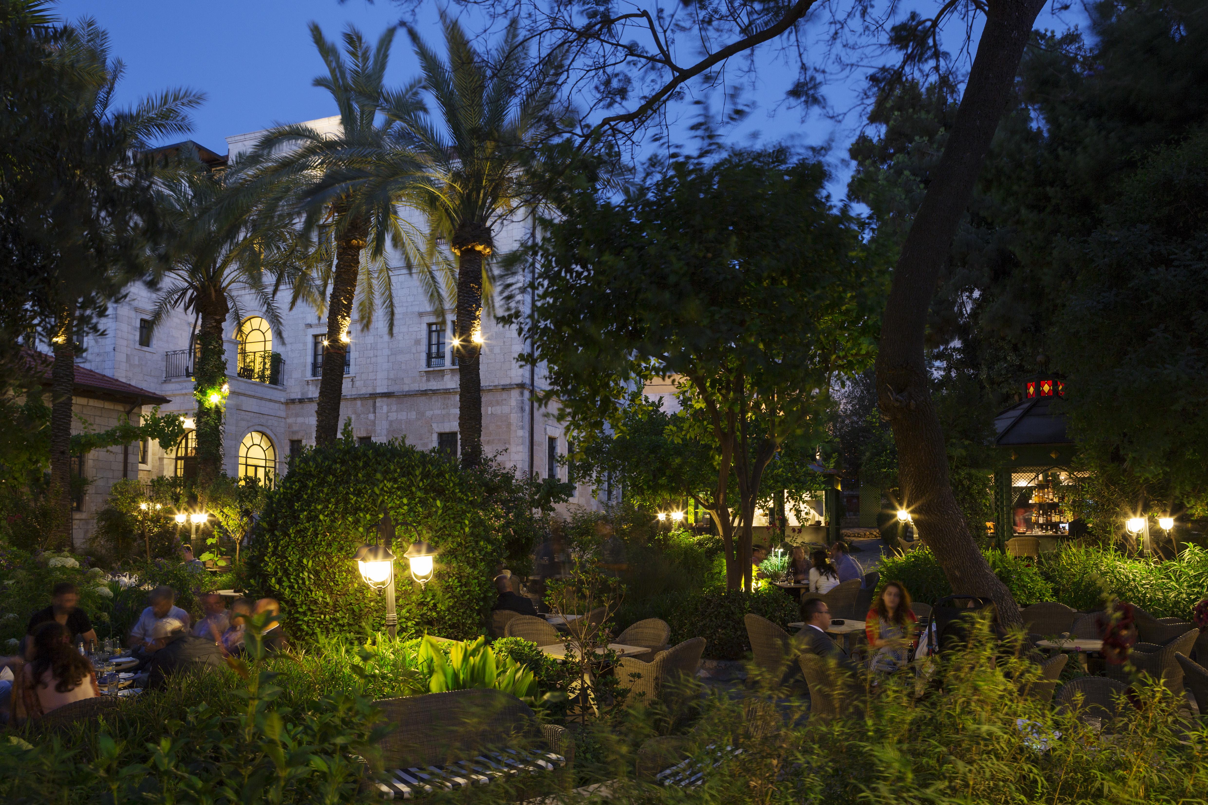 The American Colony Hotel - Small Luxury Hotels Of The World Jerusalem Facilities photo The garden at night
