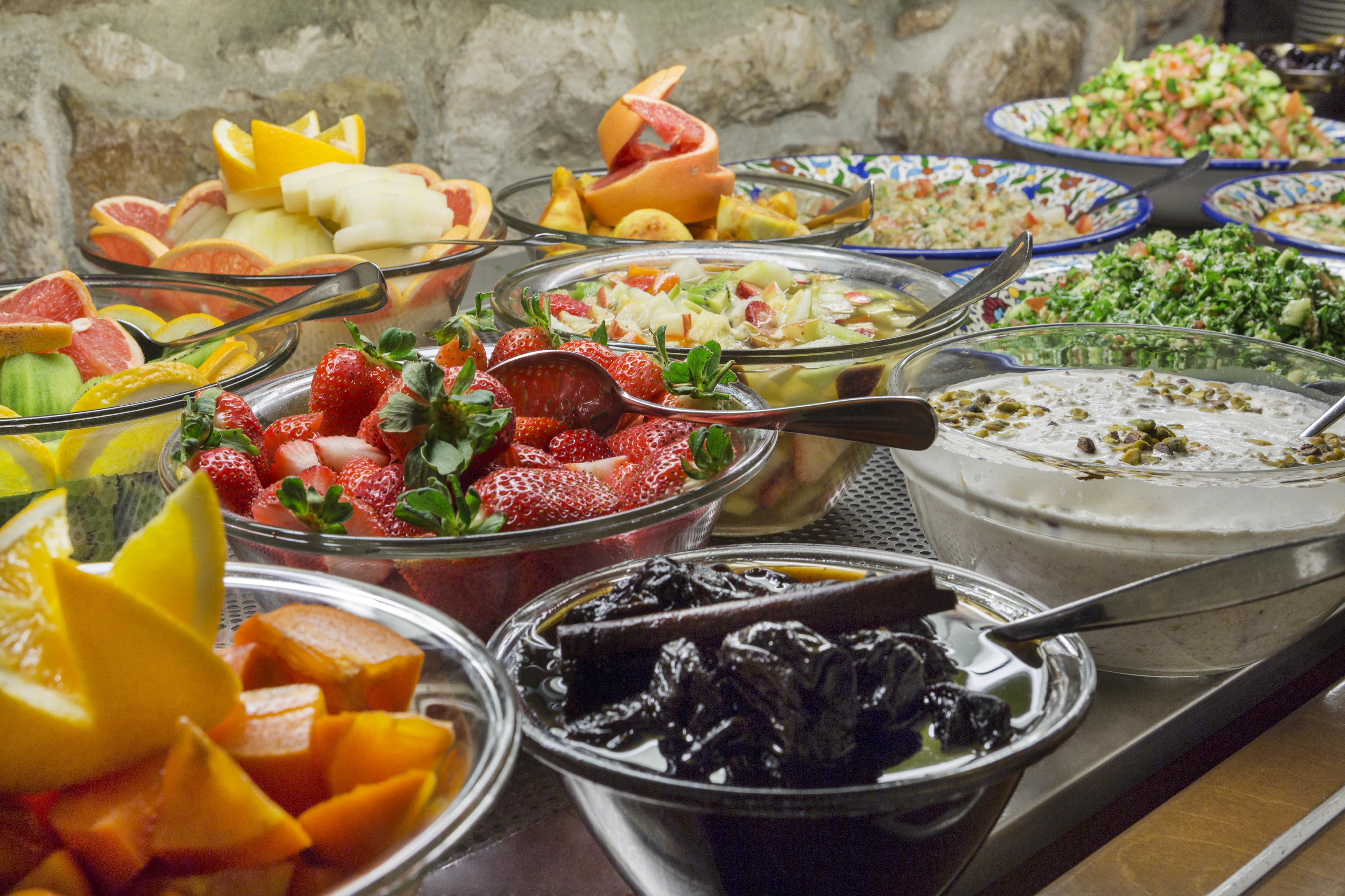 The American Colony Hotel - Small Luxury Hotels Of The World Jerusalem Exterior photo A selection of Israeli salads
